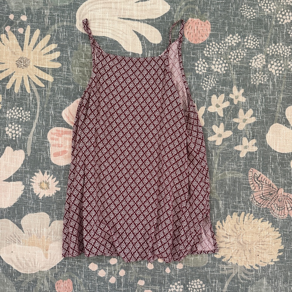 Old Navy Burgundy Patterned Pencil Skirt